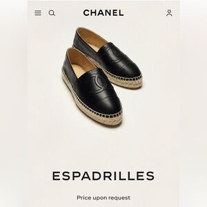 Chanel Black Espadrilles Like New Size 39